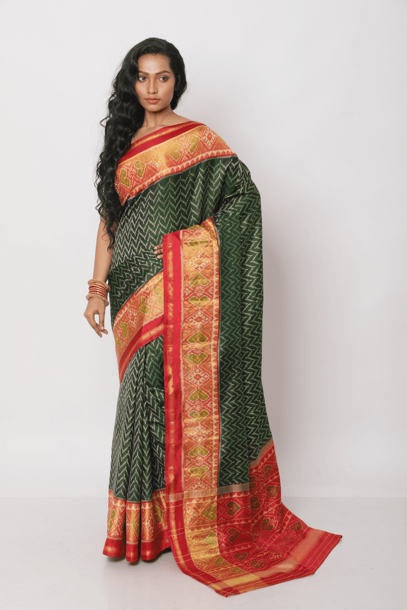 Green Pochampalli Saree