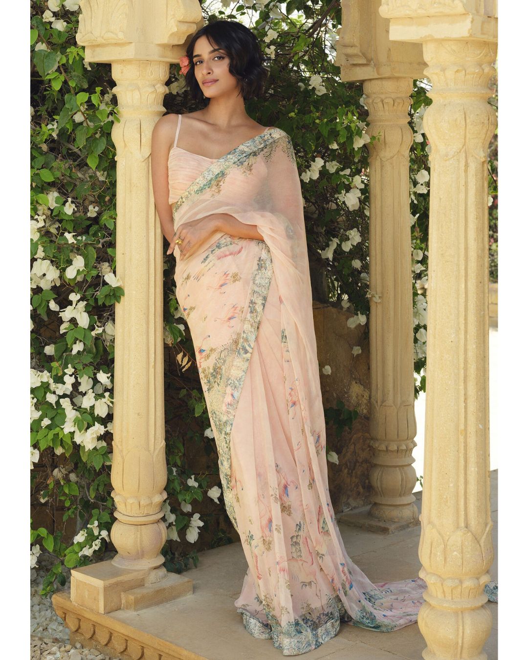 Idalia Printed Chiffon Saree