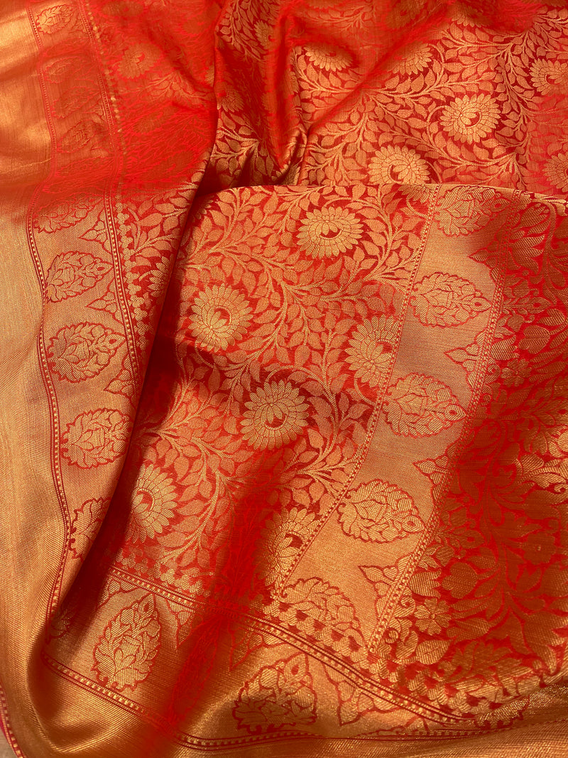 Red Art Silk Benarasi Saree