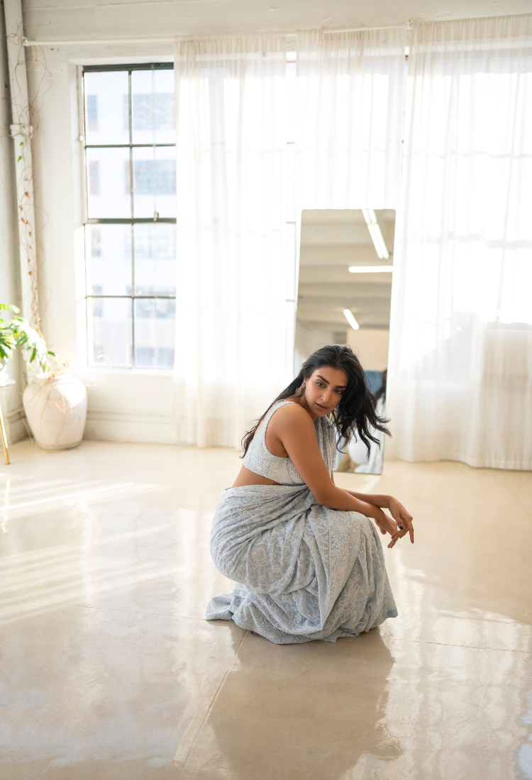 The Kismet Chikankari Sari