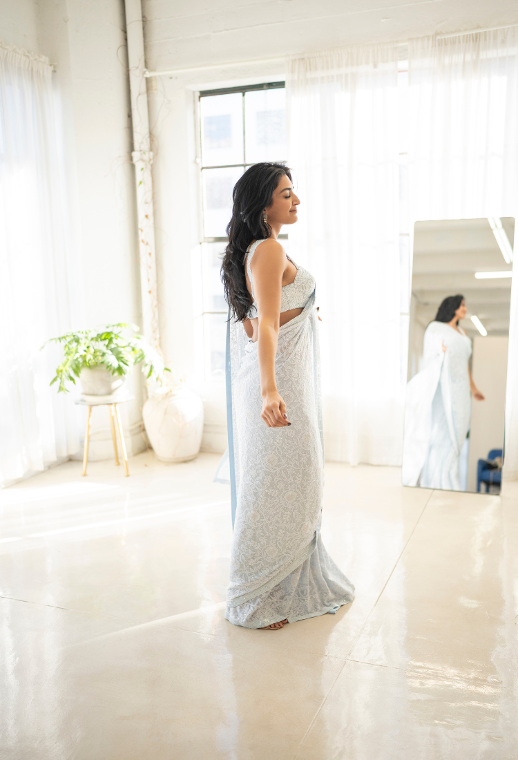 The Kismet Chikankari Sari