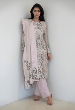 Anamika Khanna Pink Straight Suit