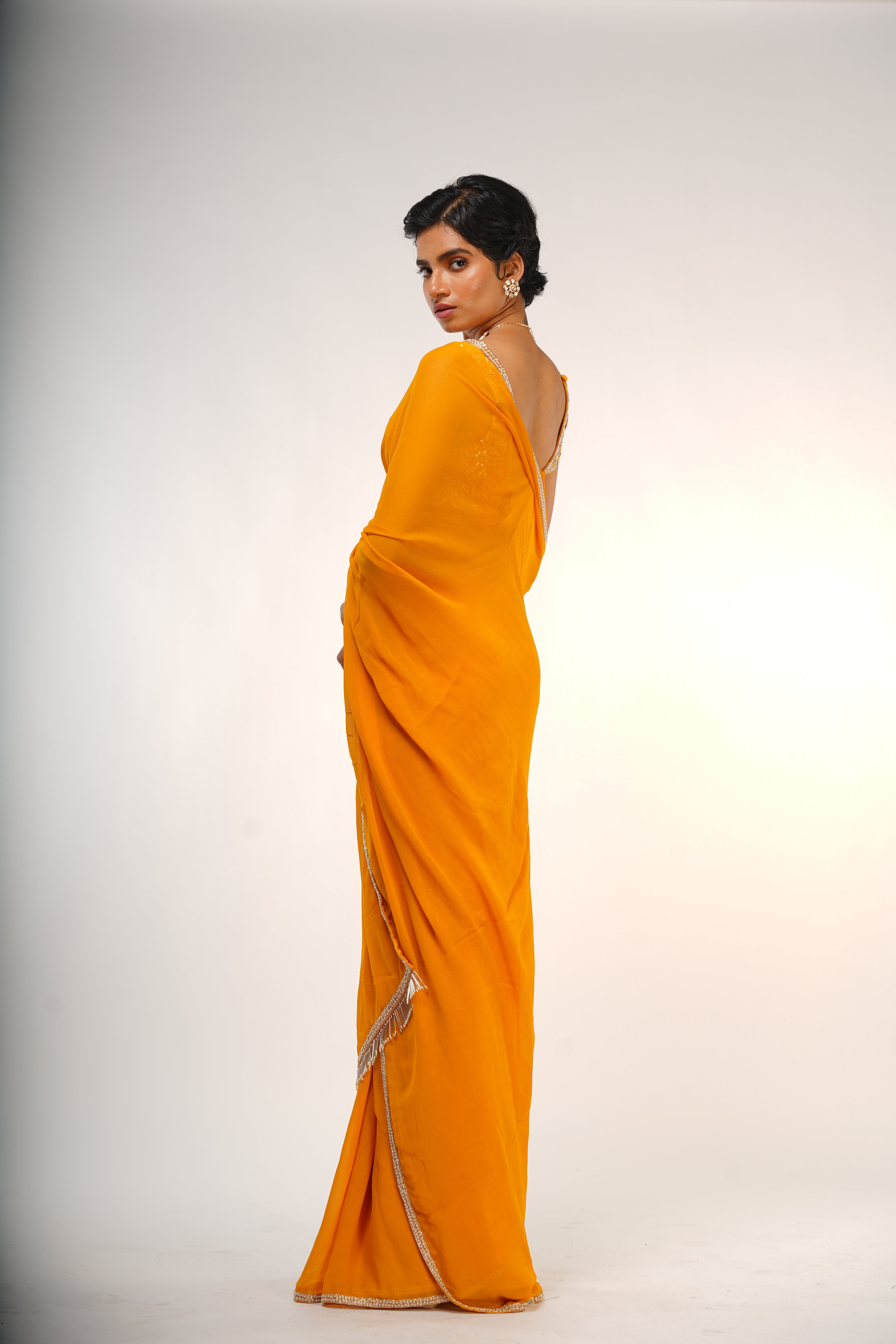 Marigold Saree Set