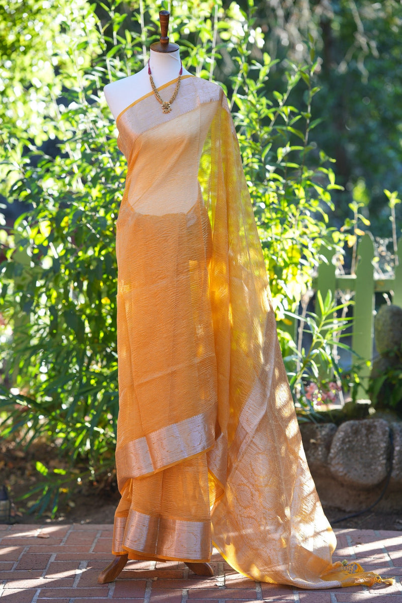 Crushed Tissue Silk Saree