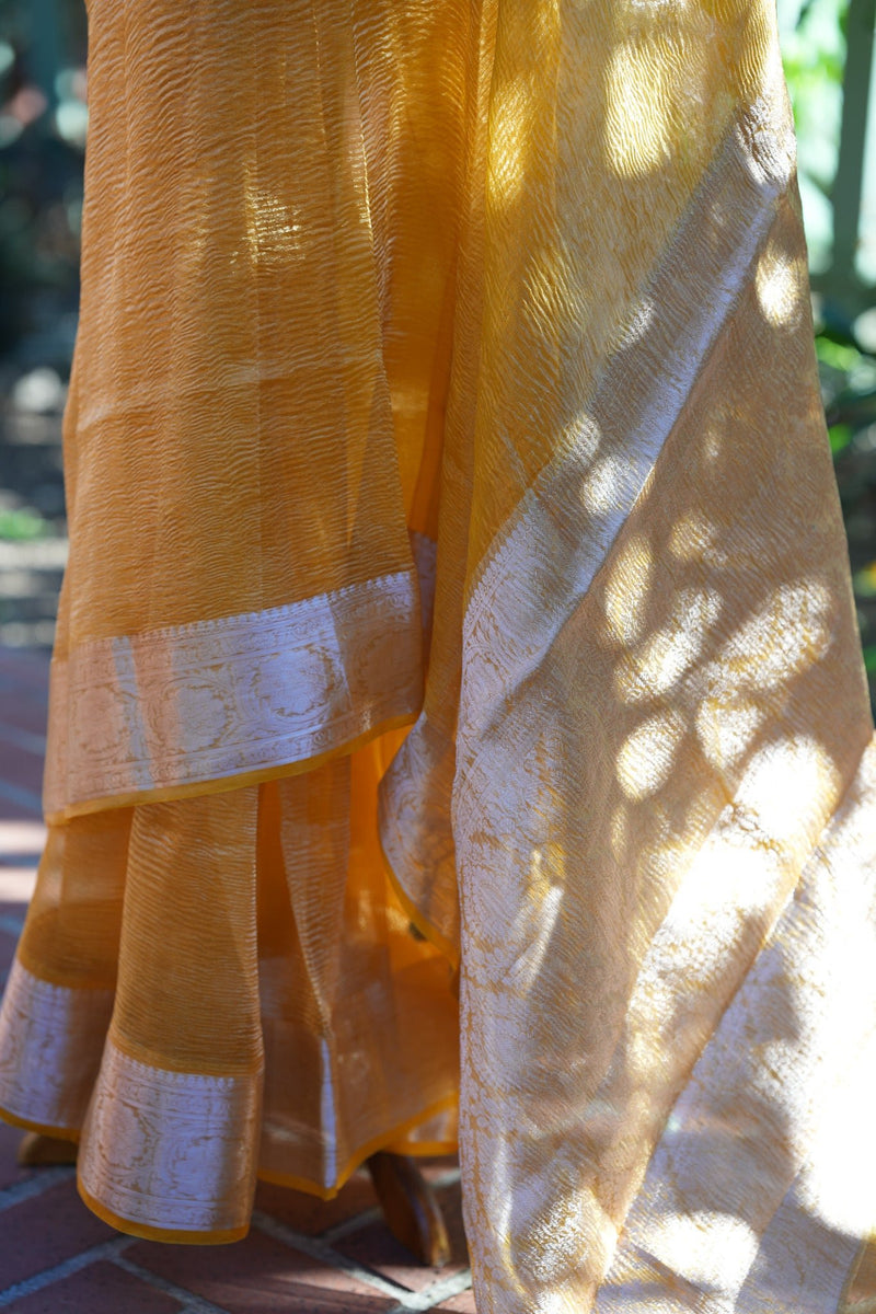 Crushed Tissue Silk Saree