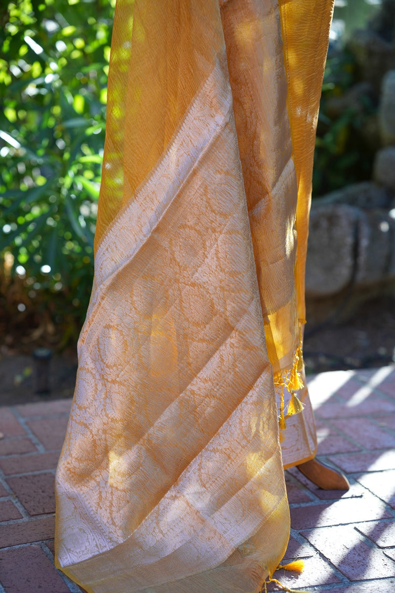 Crushed Tissue Silk Saree