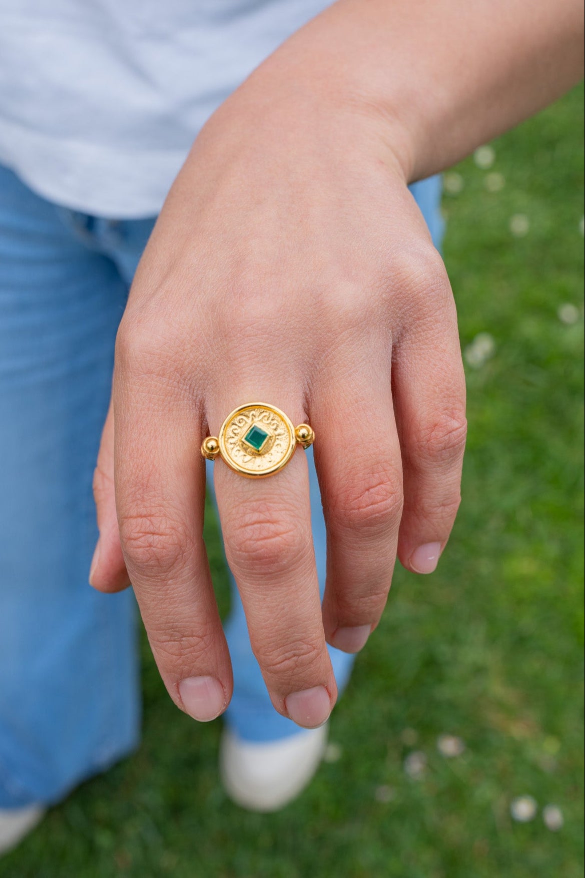 Amrapali Silver Gold Plated Ring