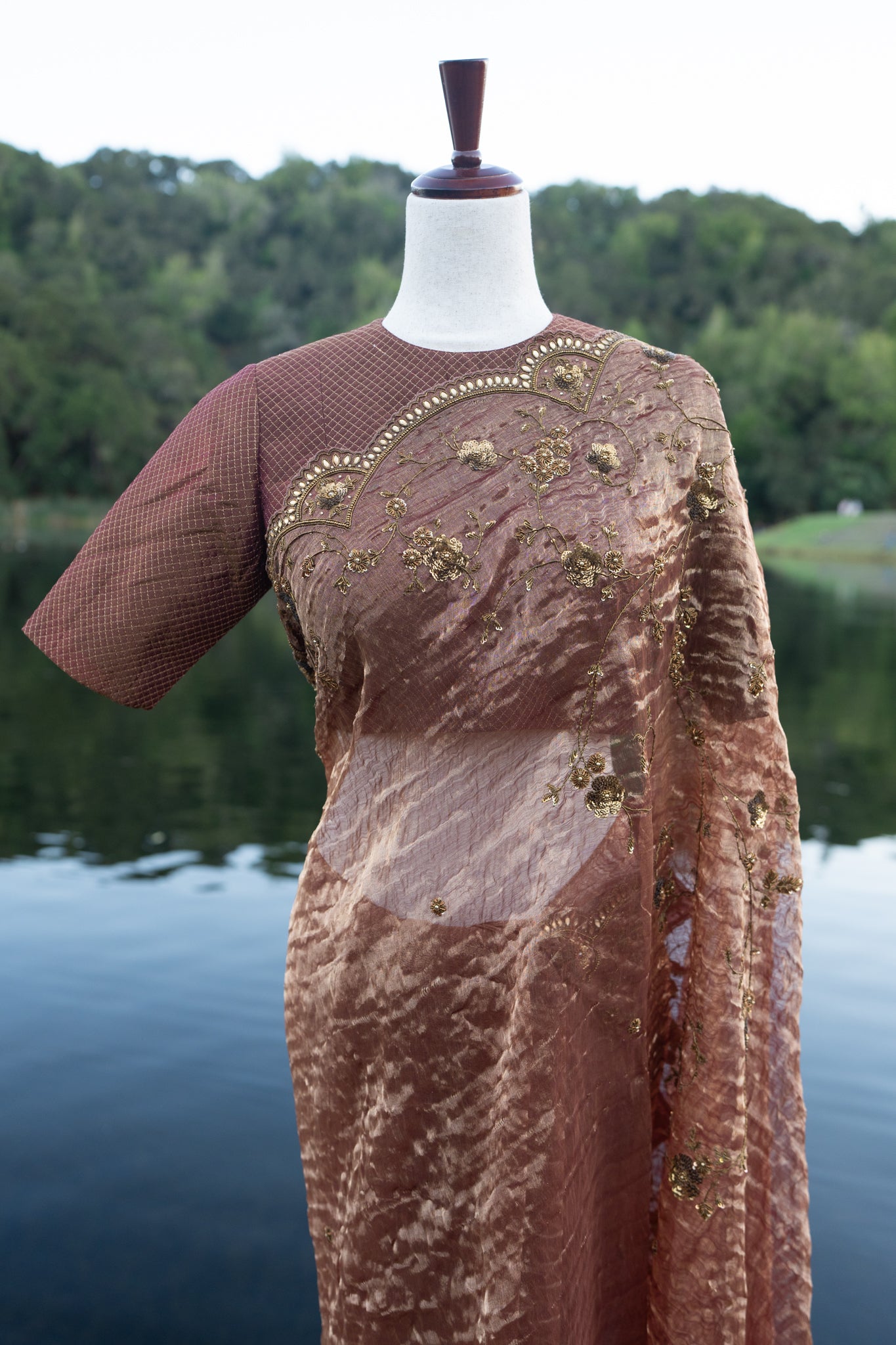 Rani of the Lake Tissue Benarasi Saree