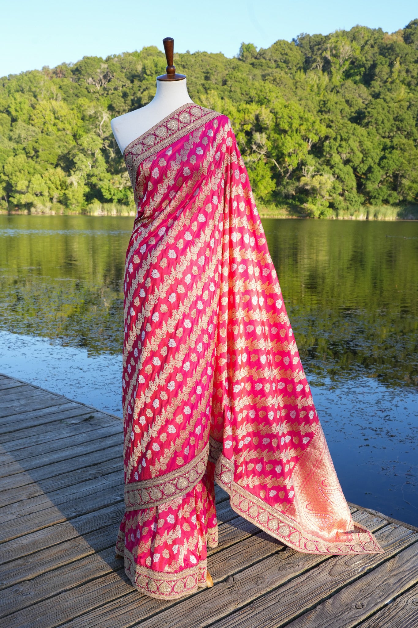 Sabyasachi Fuscia Benarasi Saree