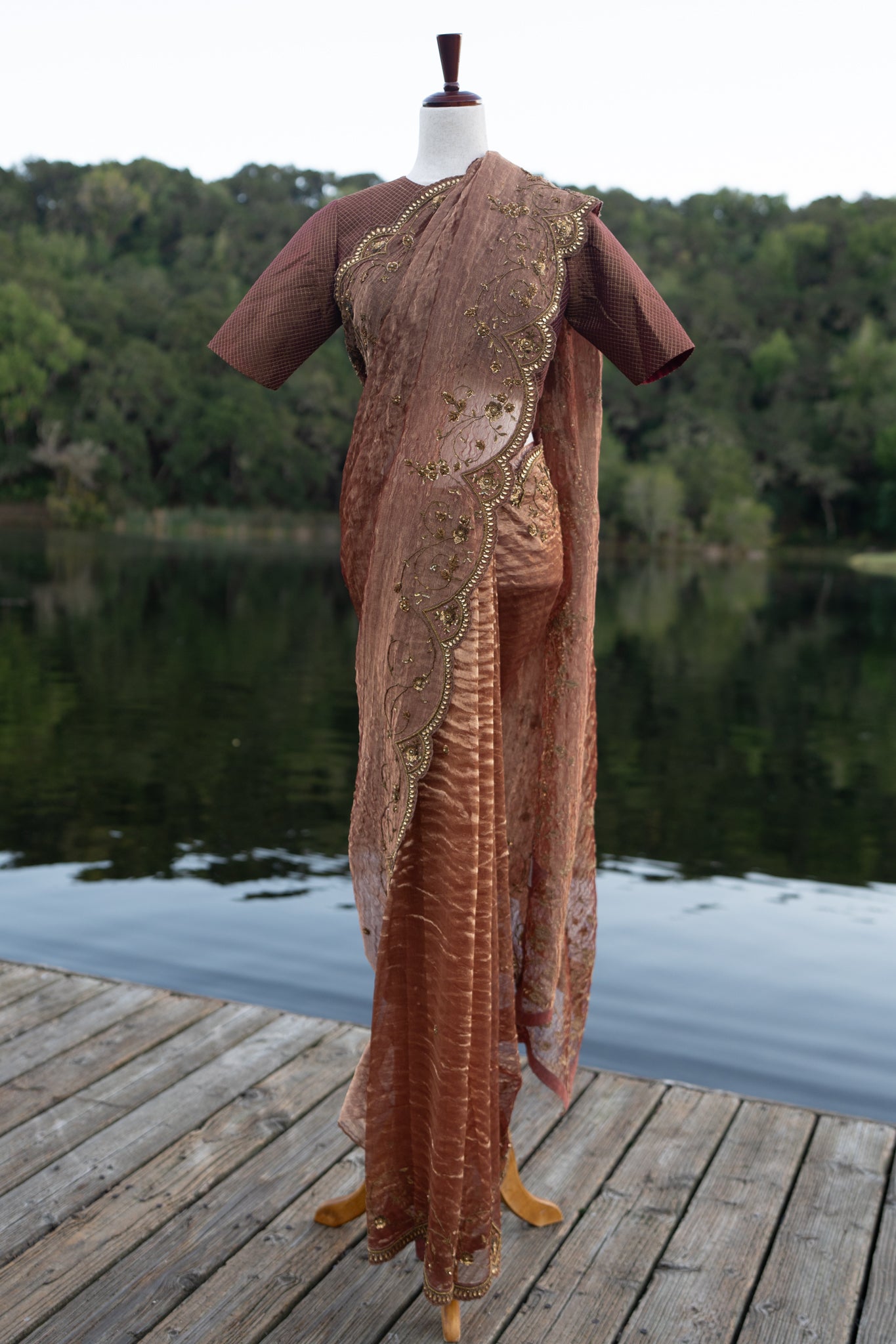 Rani of the Lake Tissue Benarasi Saree