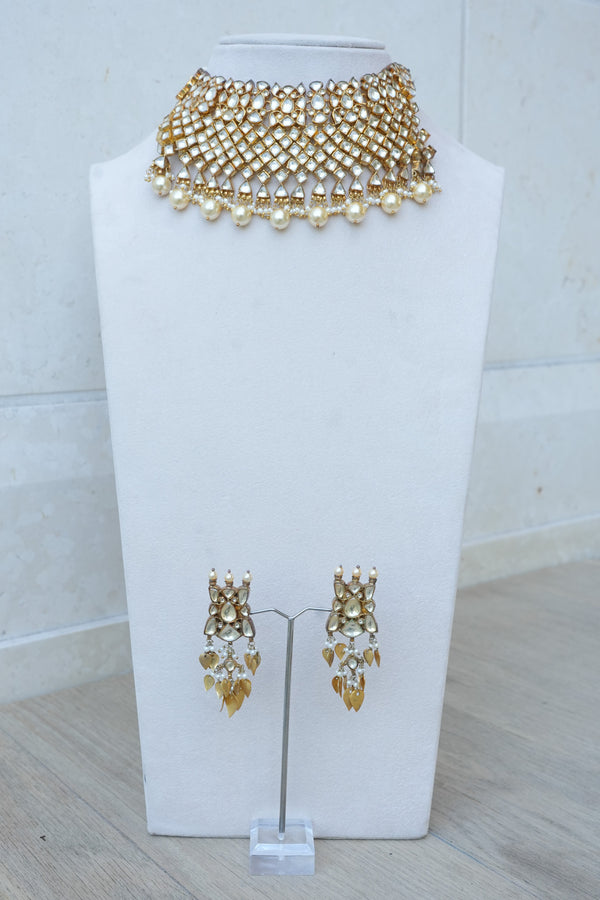 Amrapali Silver Gold Plated Set