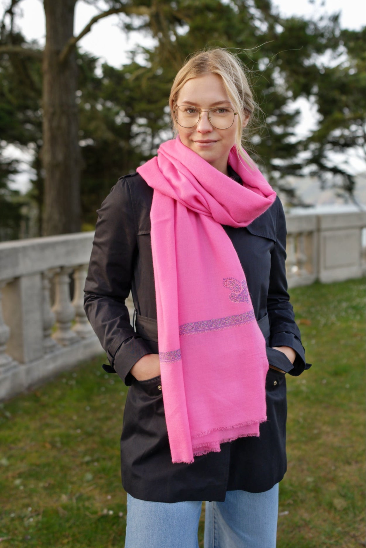 Bubblegum Pink Pashmina Shawl