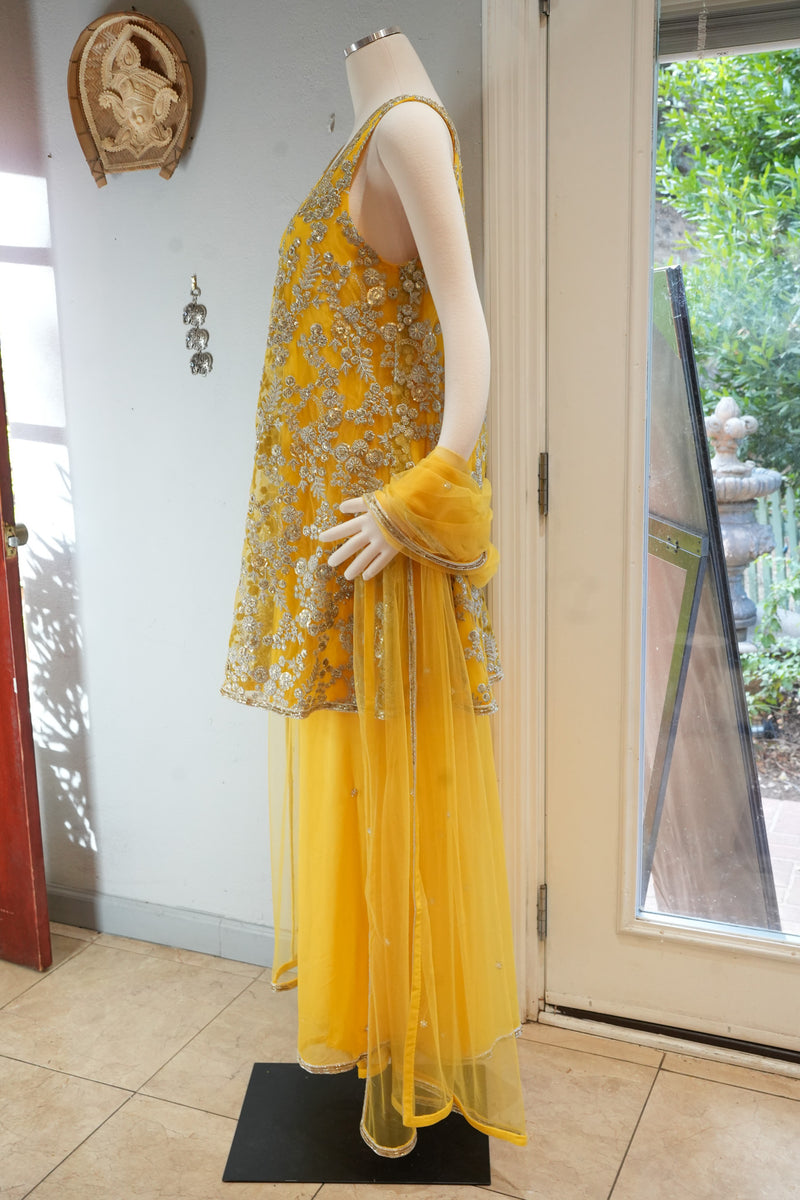 Yellow Sharara Set