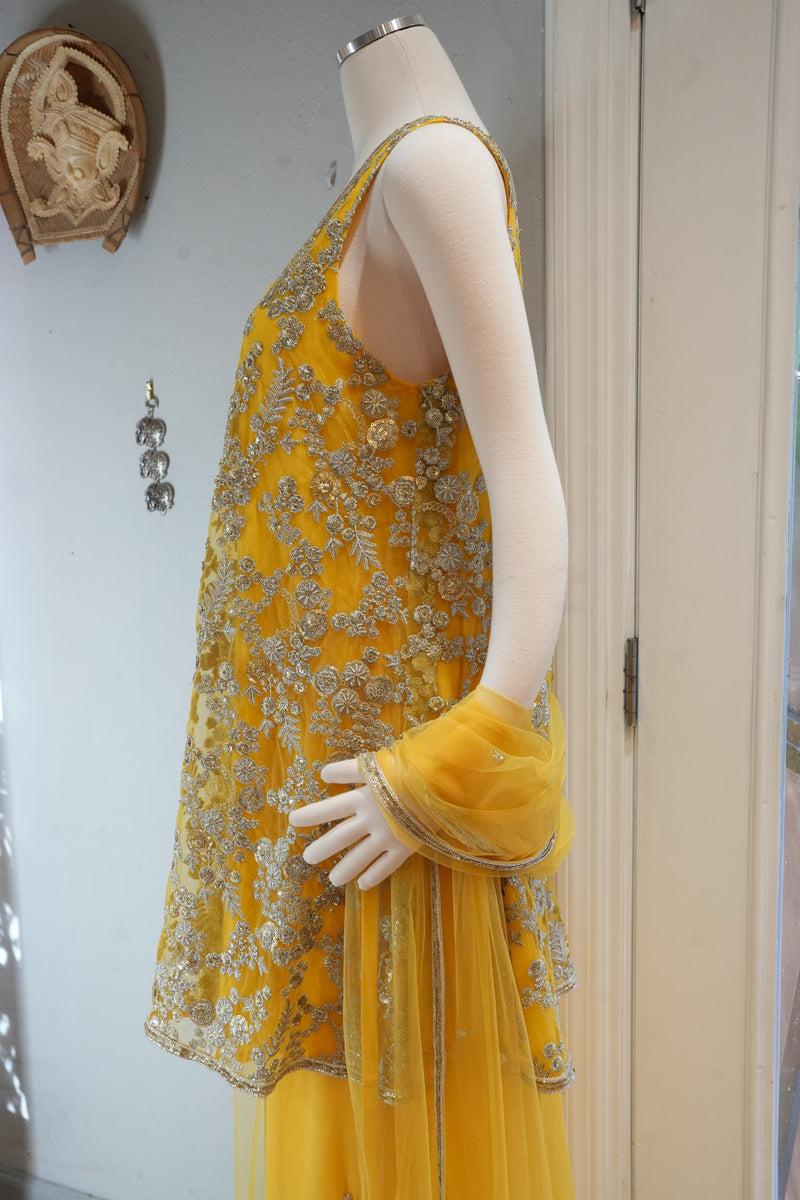 Yellow Sharara Set