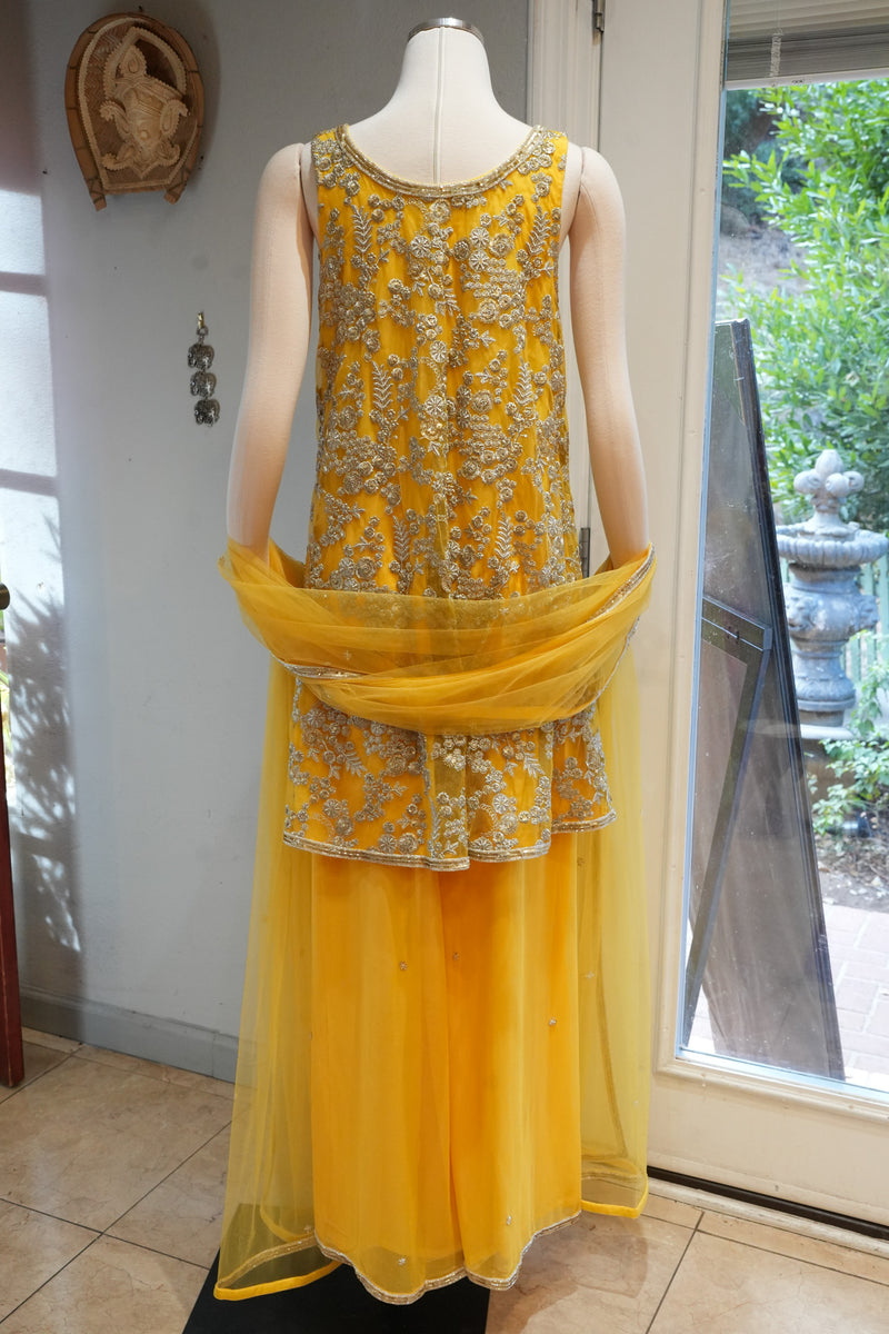 Yellow Sharara Set