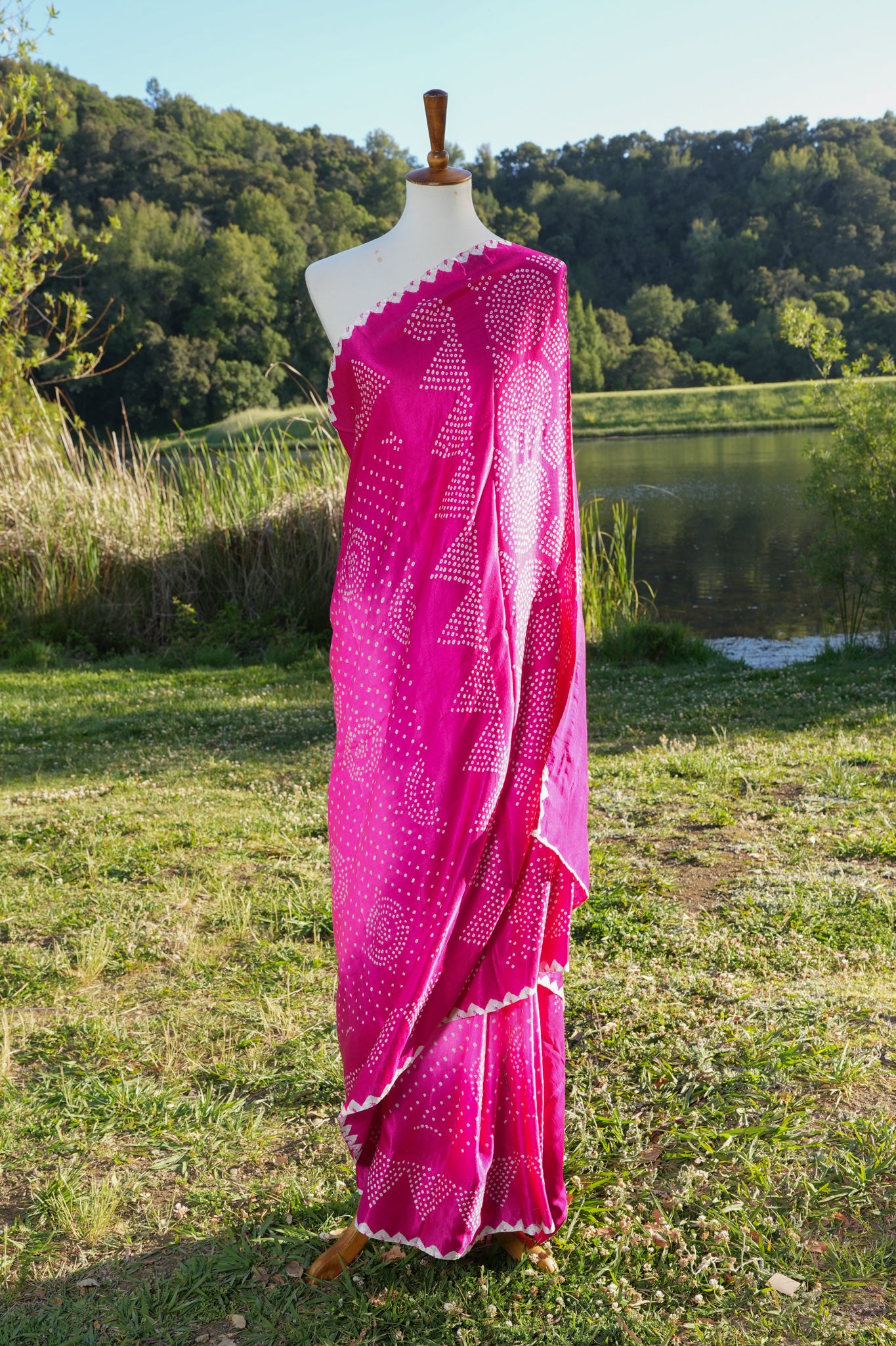 Pink Gajji Silk Saree