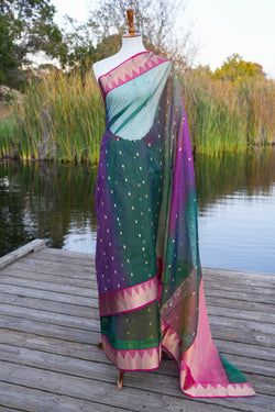 Peacock Chanderi Silk Saree