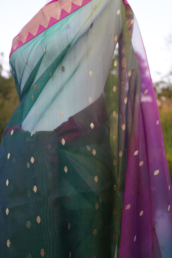 Peacock Chanderi Silk Saree