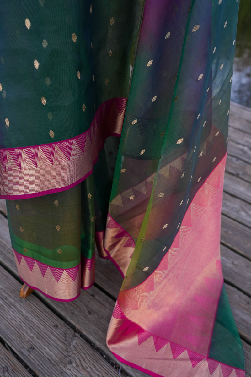 Peacock Chanderi Silk Saree