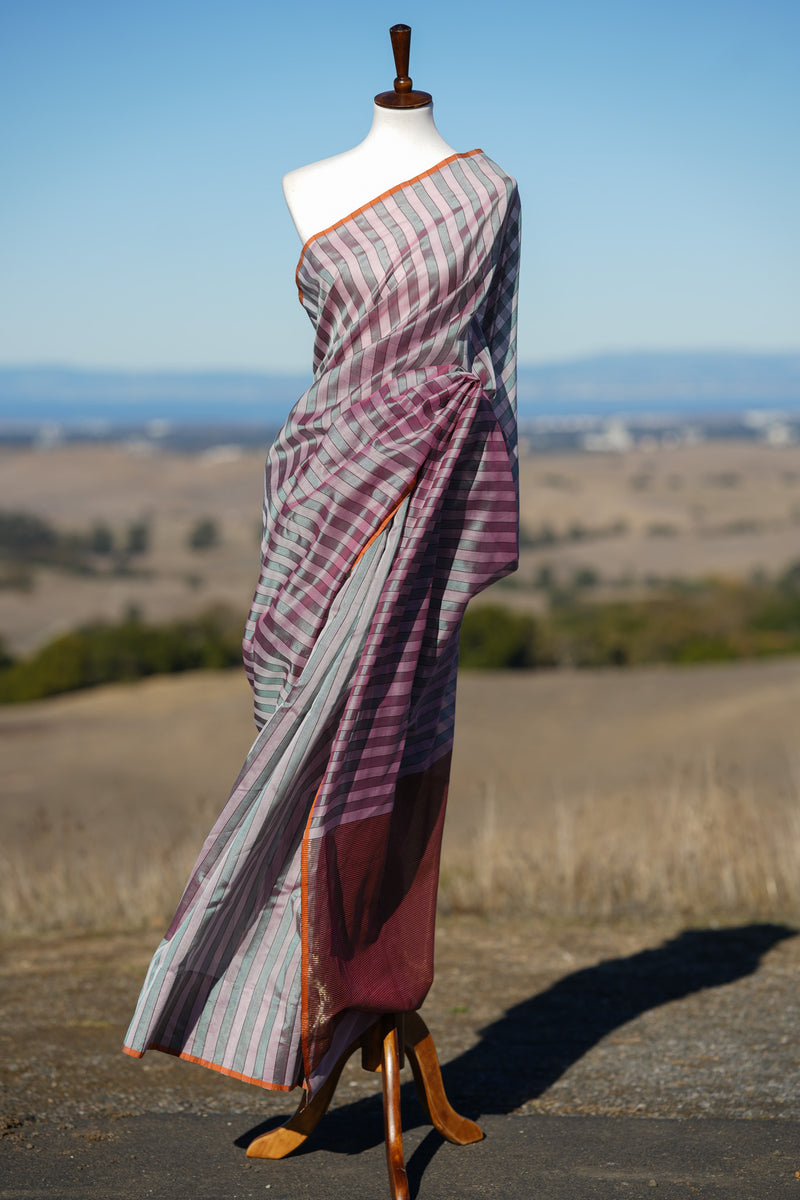 Striped Chanderi Saree