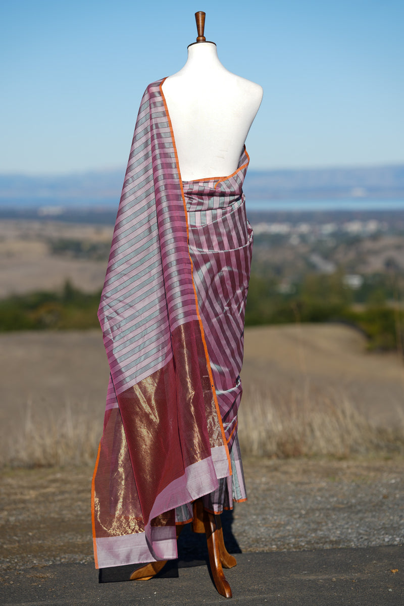 Striped Chanderi Saree