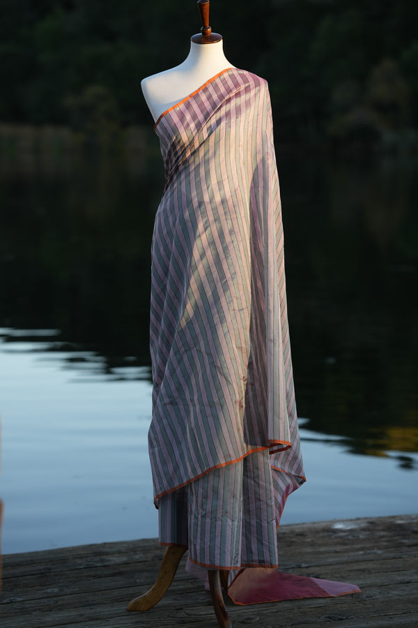 Striped Chanderi Saree