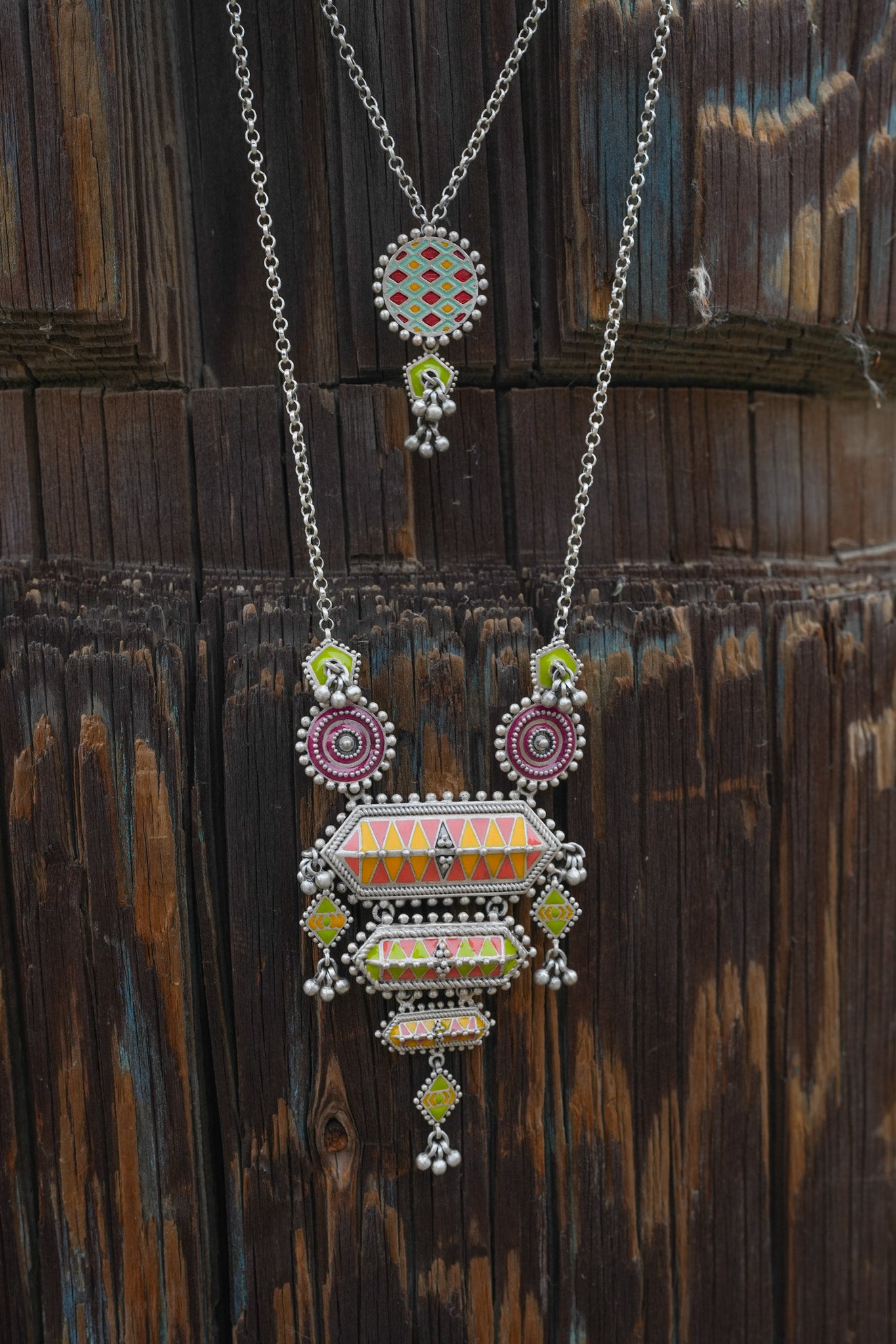 Silver Nirali Ghungroo Necklace