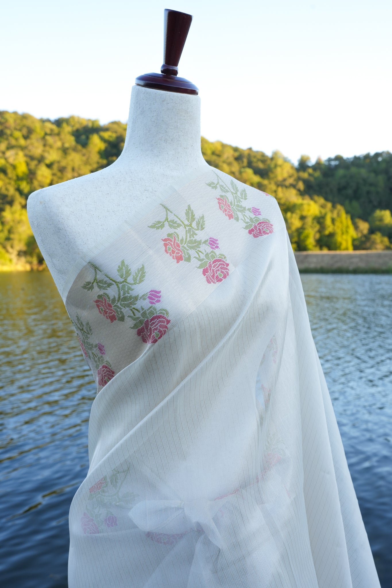 Silver Tissue Silk Saree