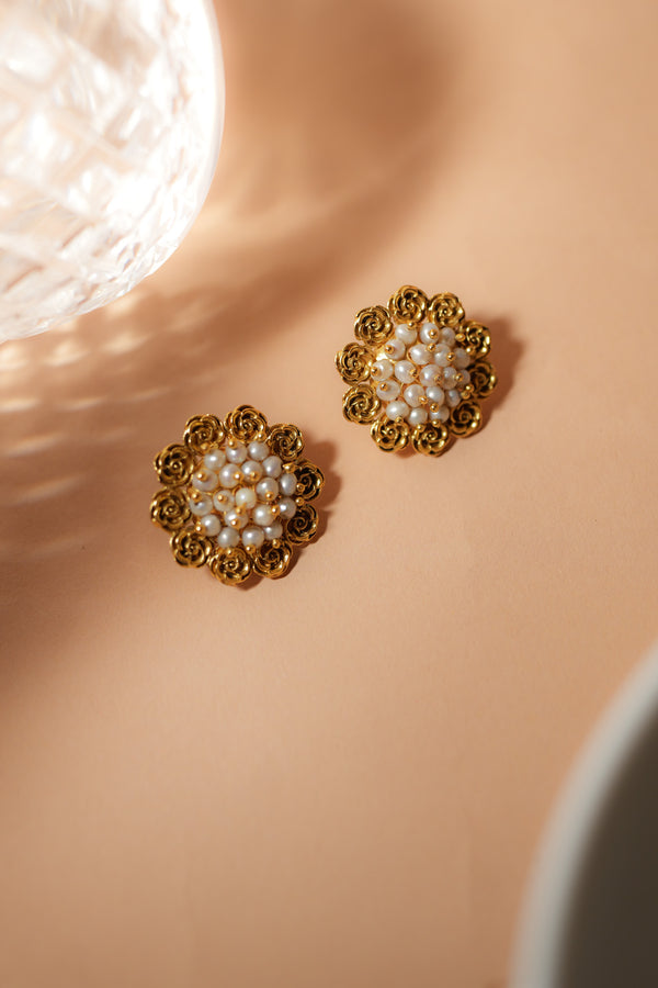 Silver Gold Plated Swara Earrings