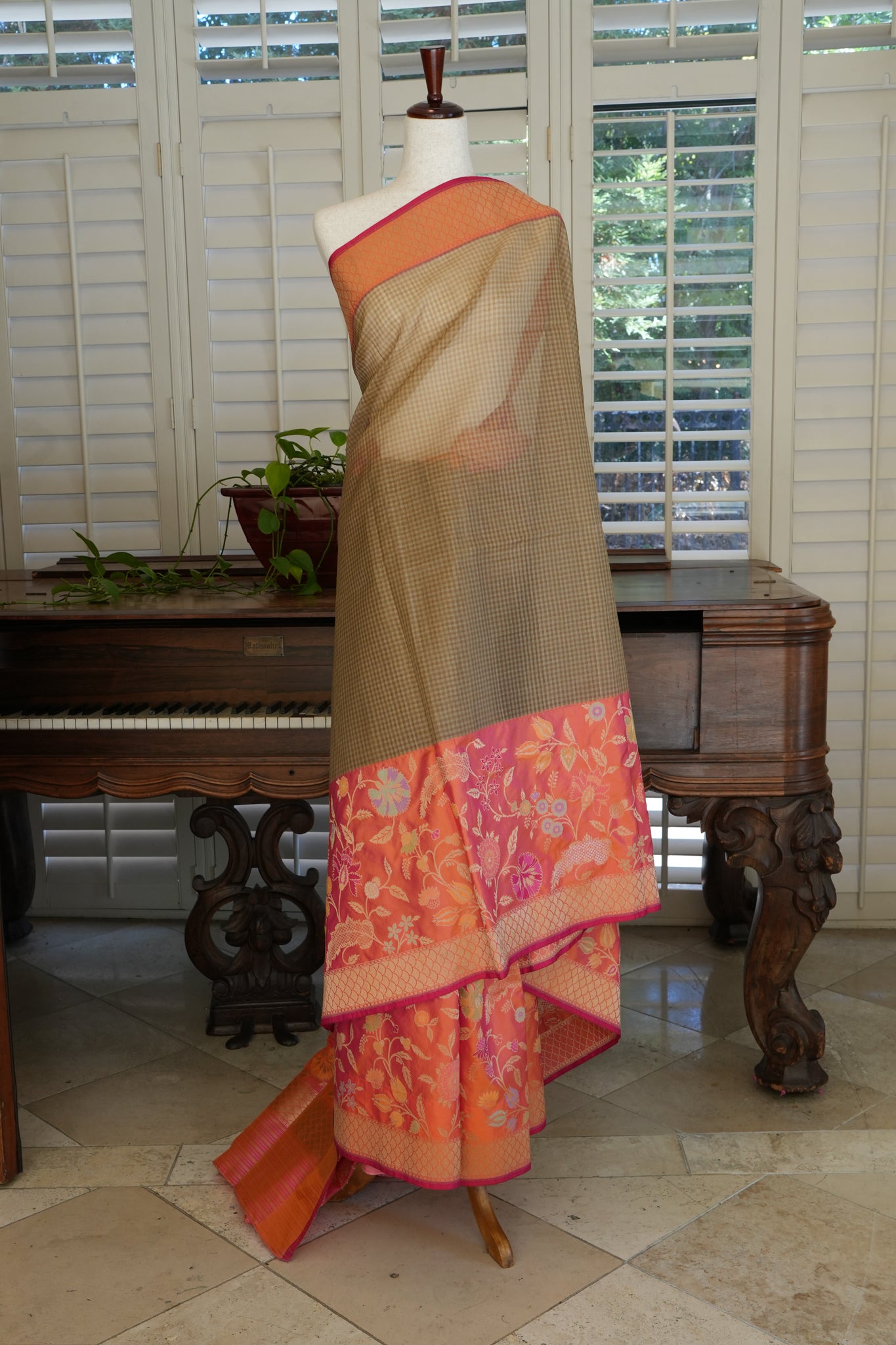 Kora Silk Benarasi Saree