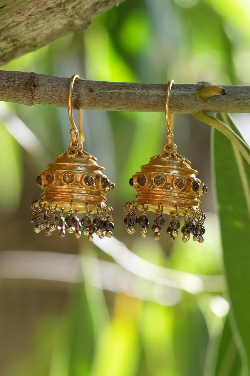 Silver Gold Plated Amrapali Jhumki Earrings