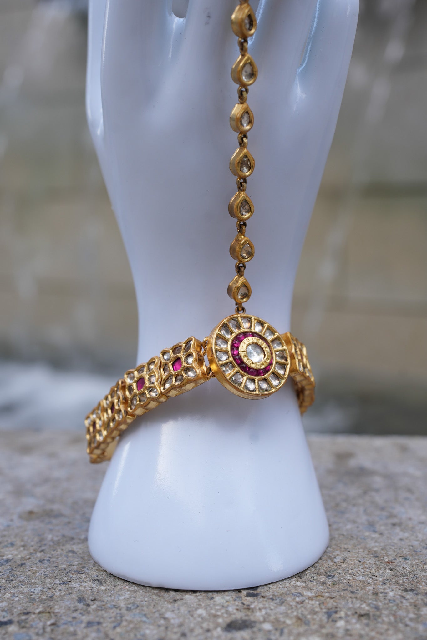 Tribe Amrapali Silver Gold Plated Hathphool