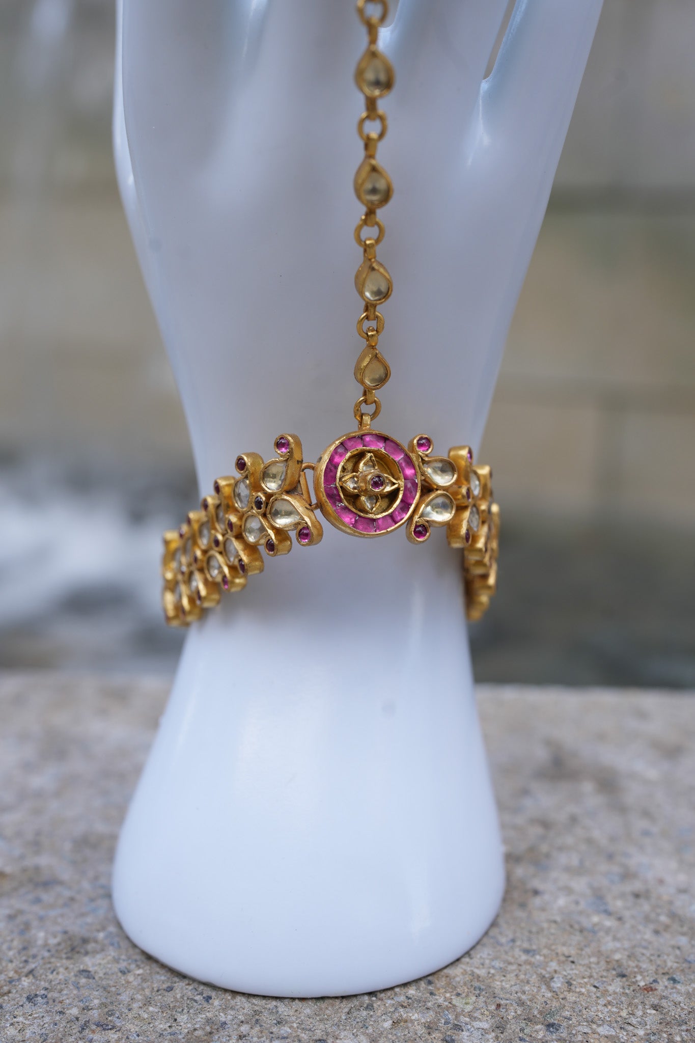 Tribe Amrapali Silver Gold Plated Hathphool