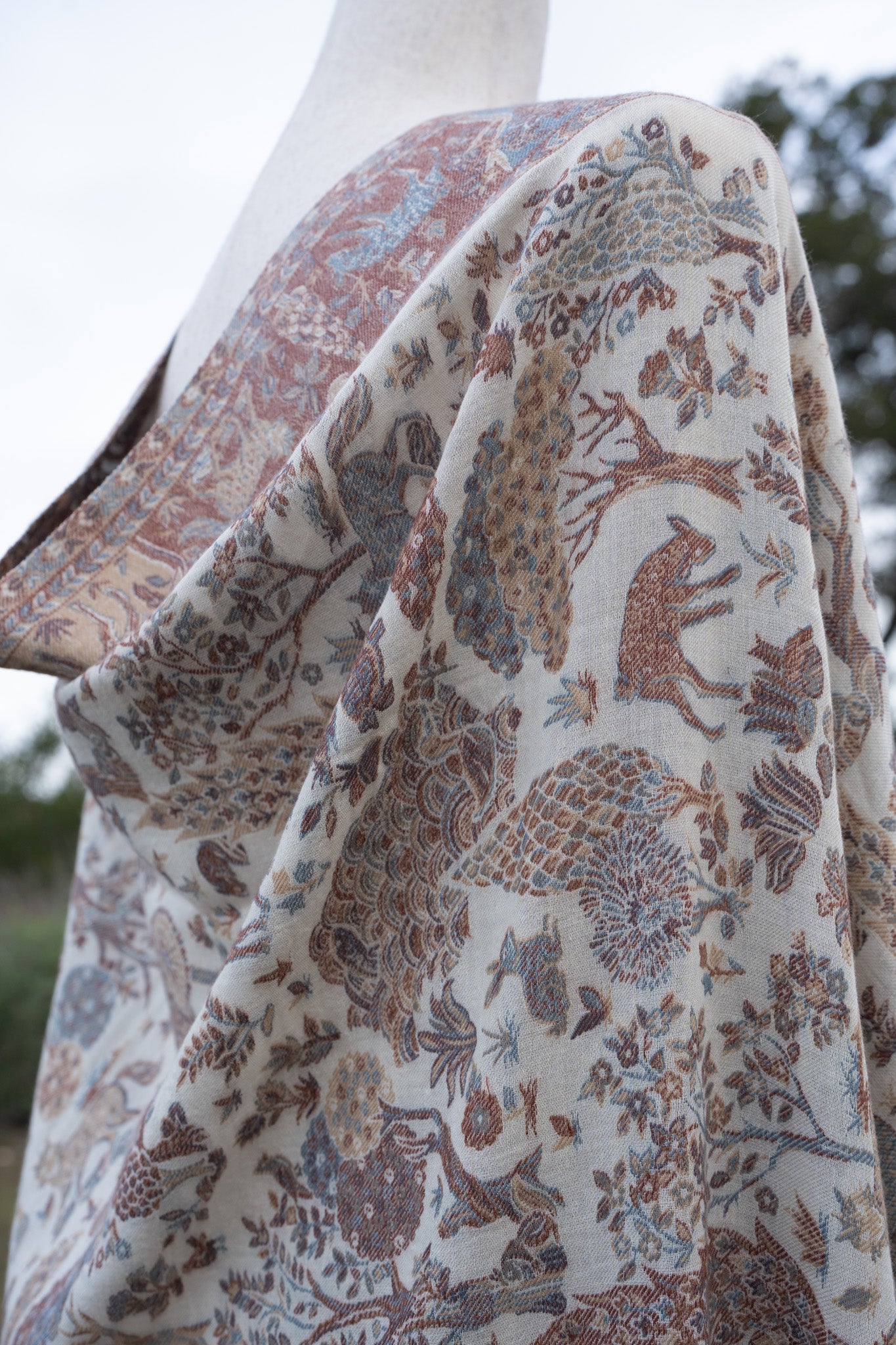 'Into the wild' Kashmiri Wool Shawl