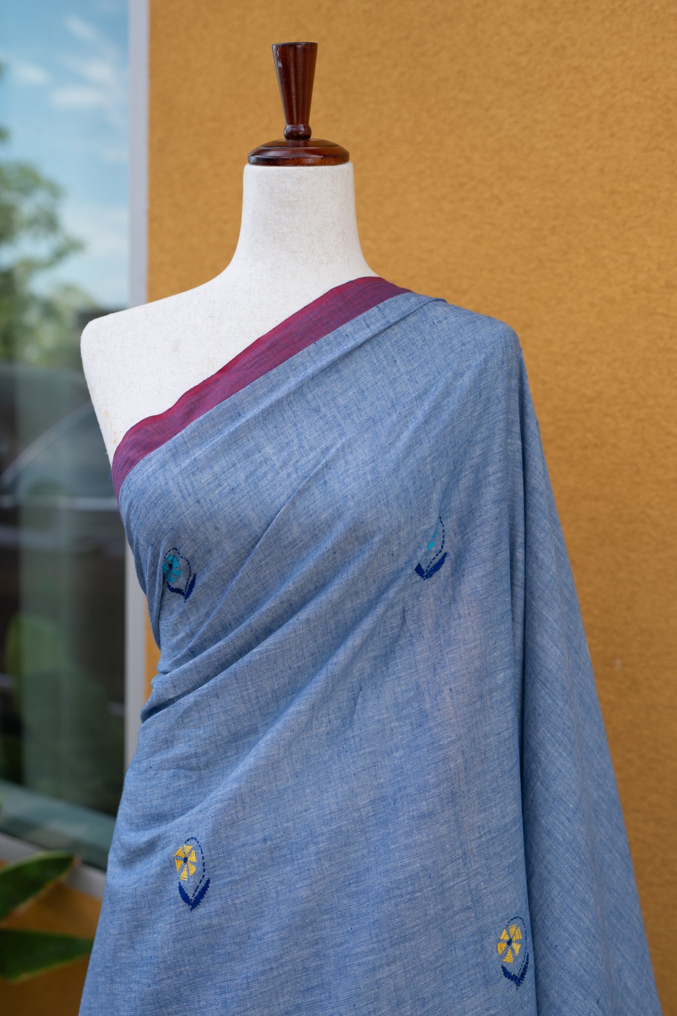Capri Kantha Cotton saree