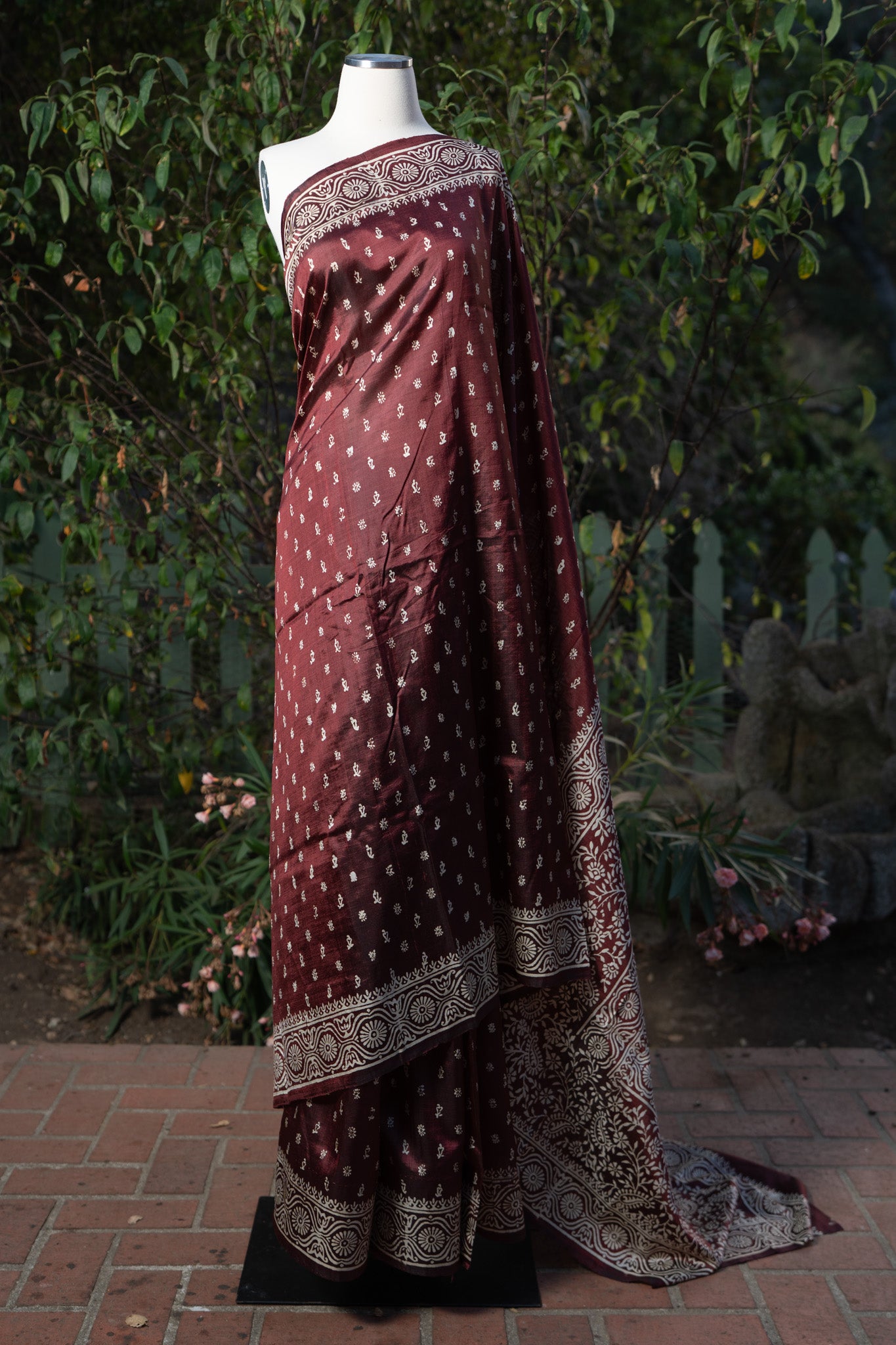 Brown Murshidabad Silk Saree