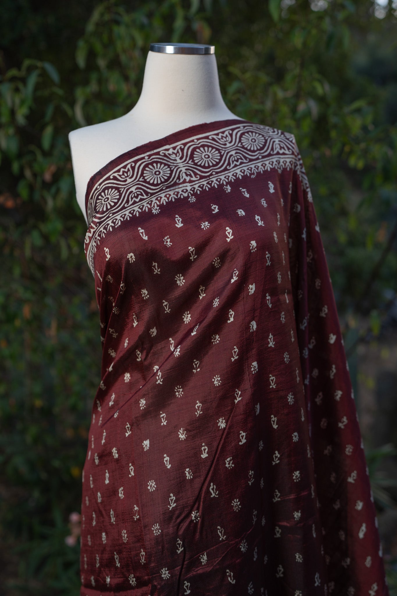 Brown Murshidabad Silk Saree