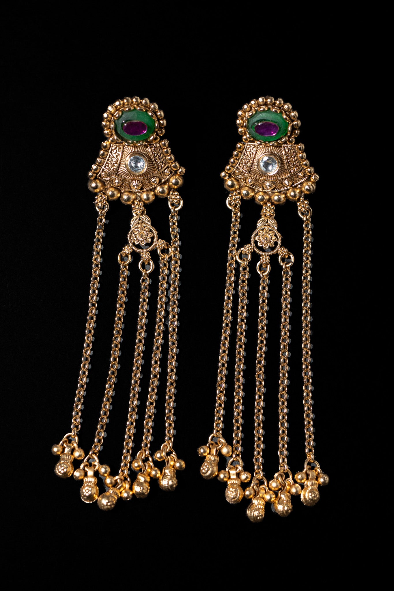 Gold Alloy Earrings