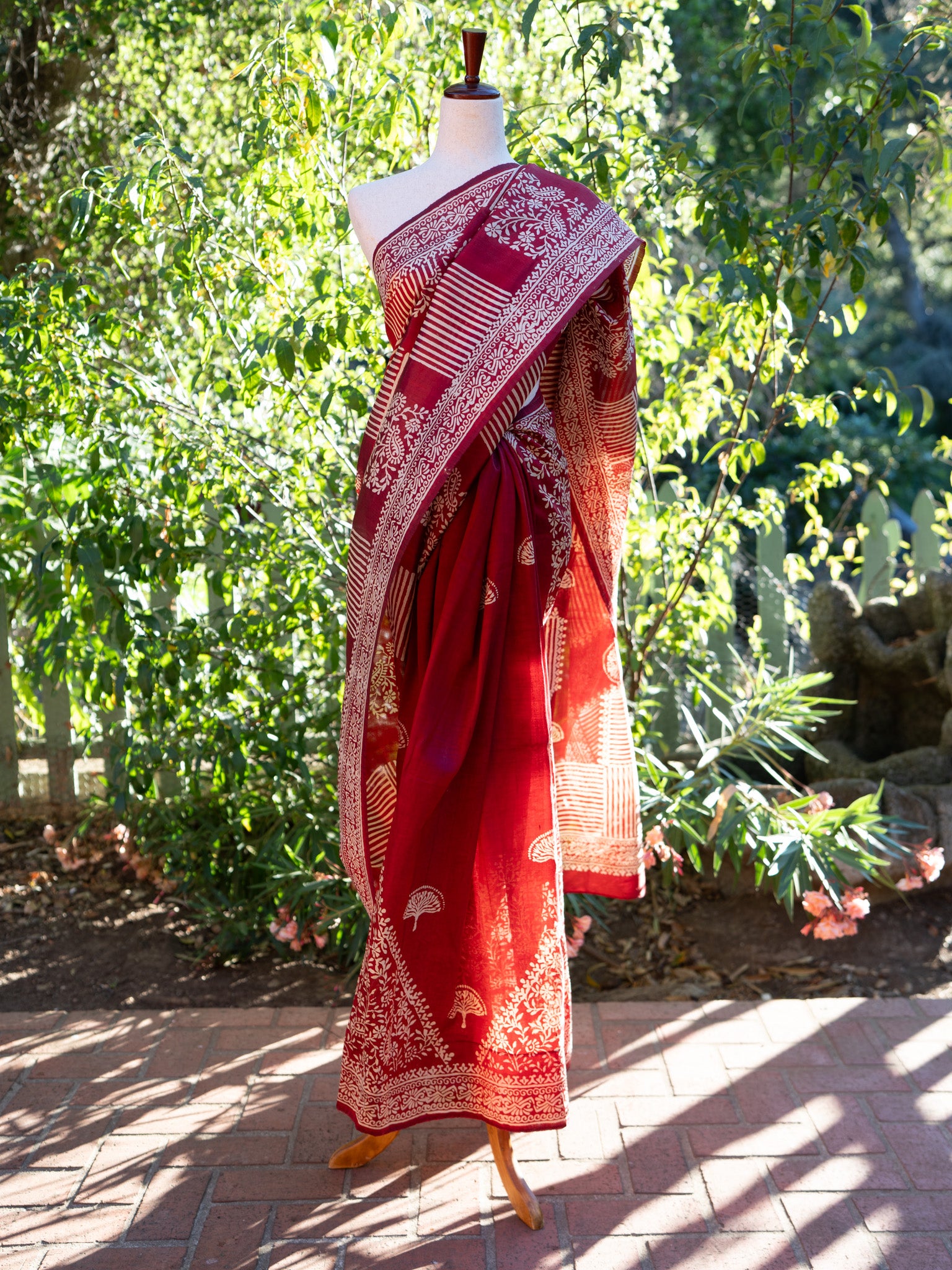 Maroon Murshidabad Silk Saree