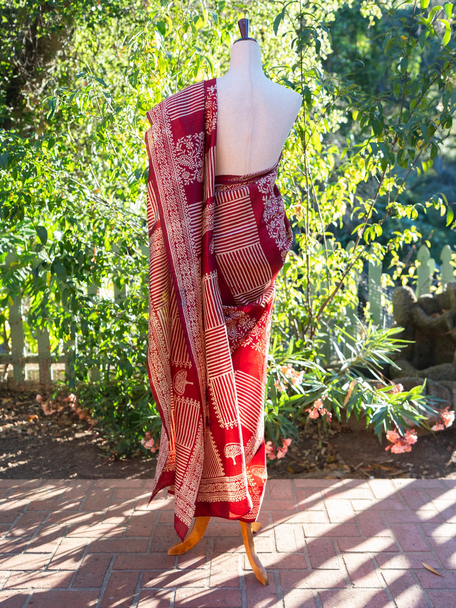 Maroon Murshidabad Silk Saree