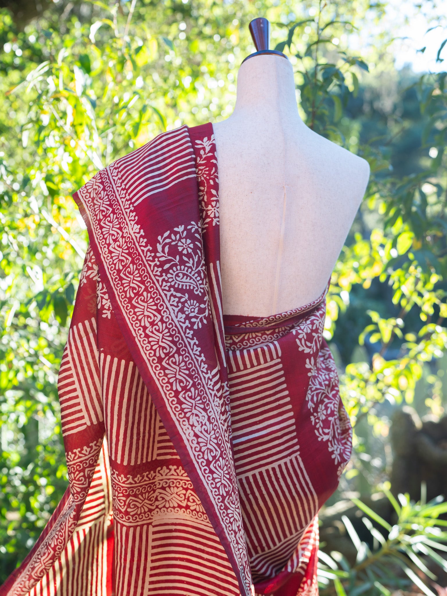 Maroon Murshidabad Silk Saree