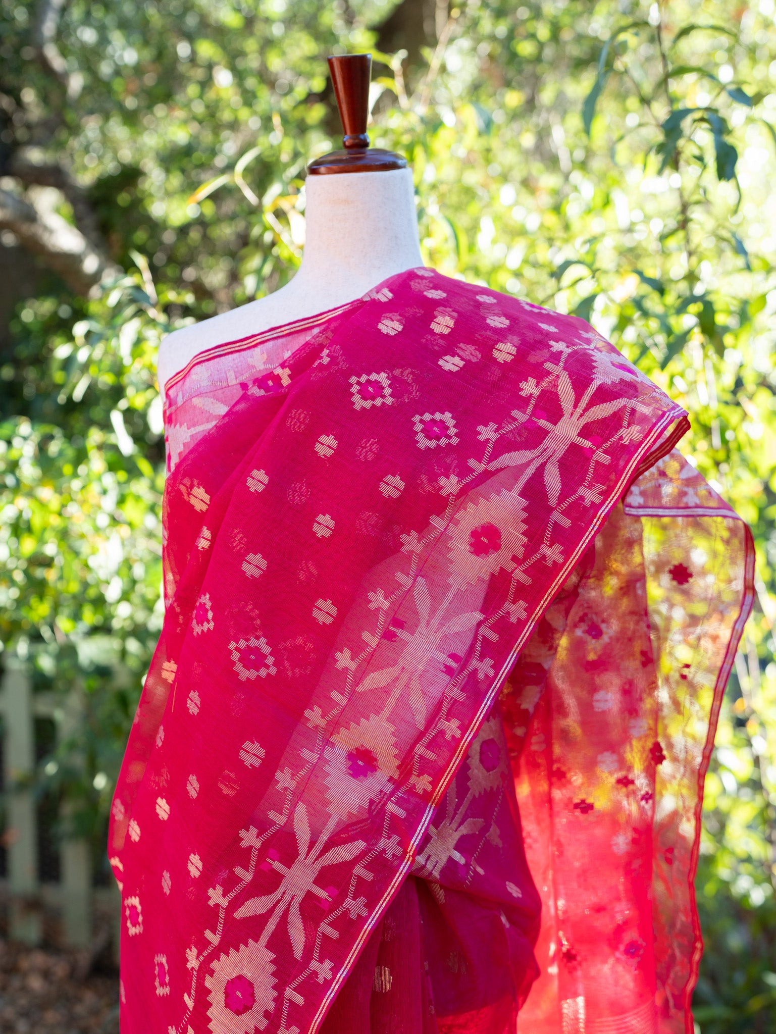 Pink Jamdani Saree