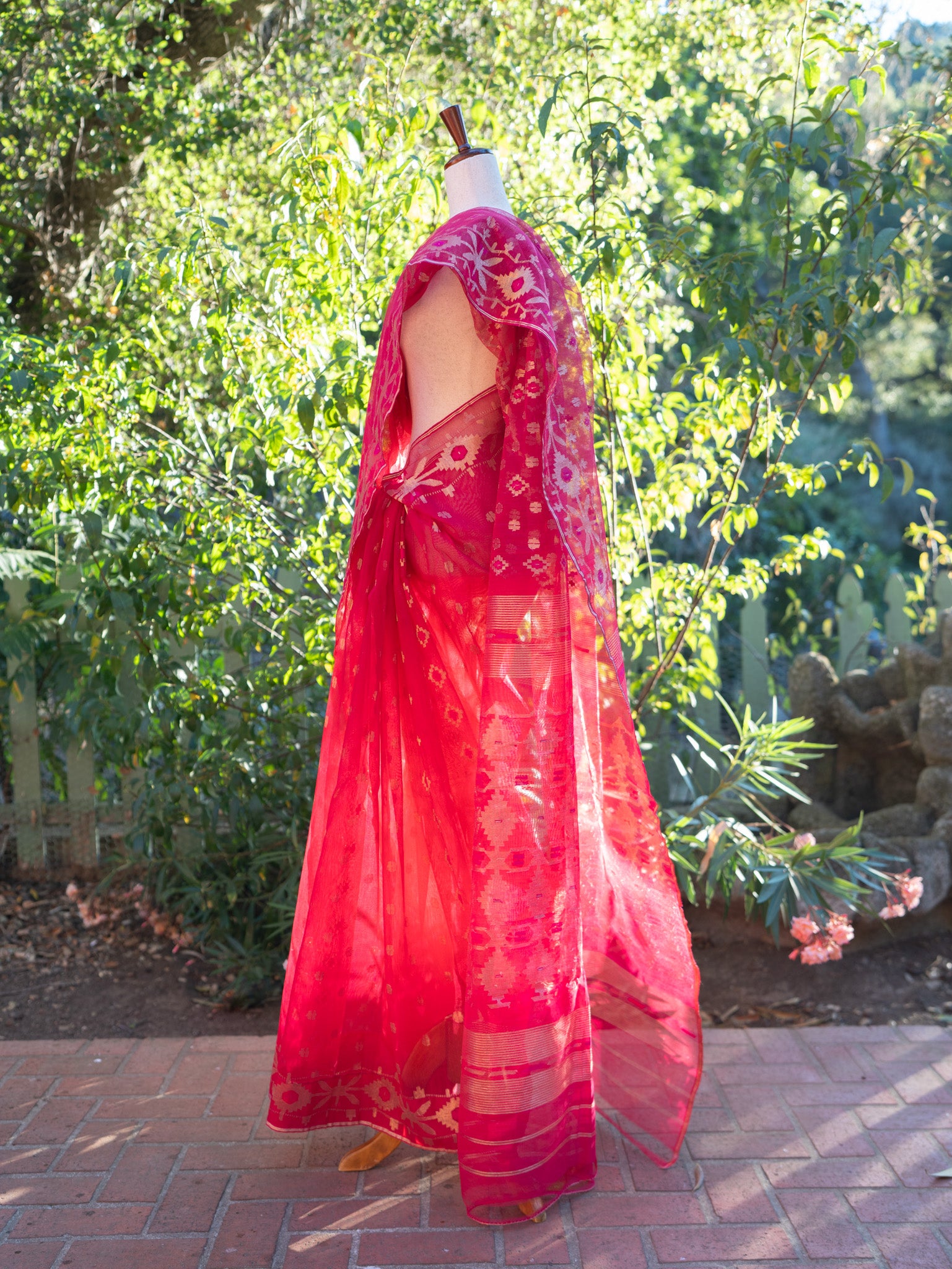 Pink Jamdani Saree
