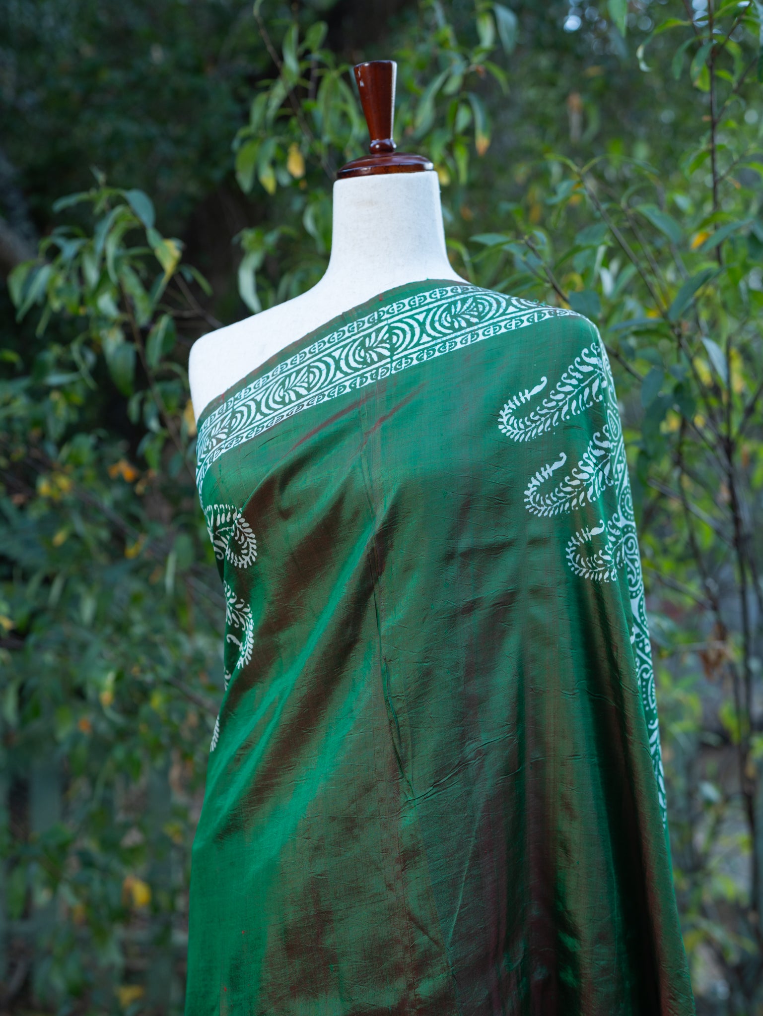 Green Murshidabad Silk Saree