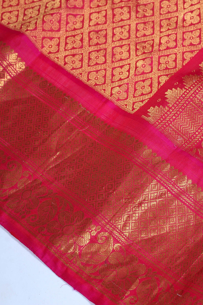 Green gadwal saree