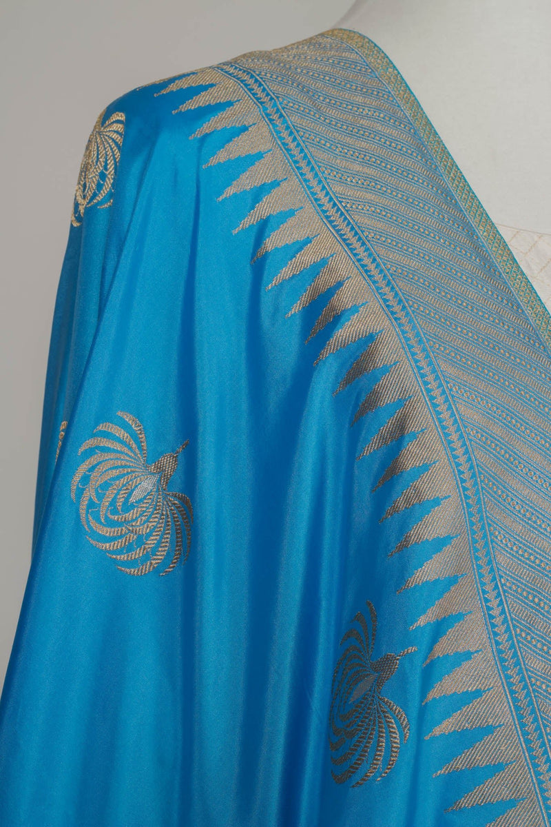 Blue Benarasi Silk Dupatta