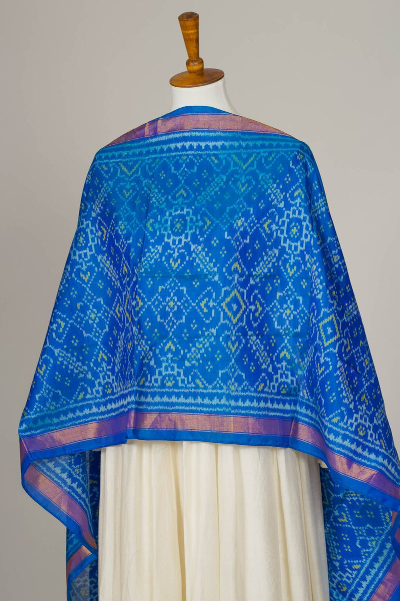 Blue Ikat Stole