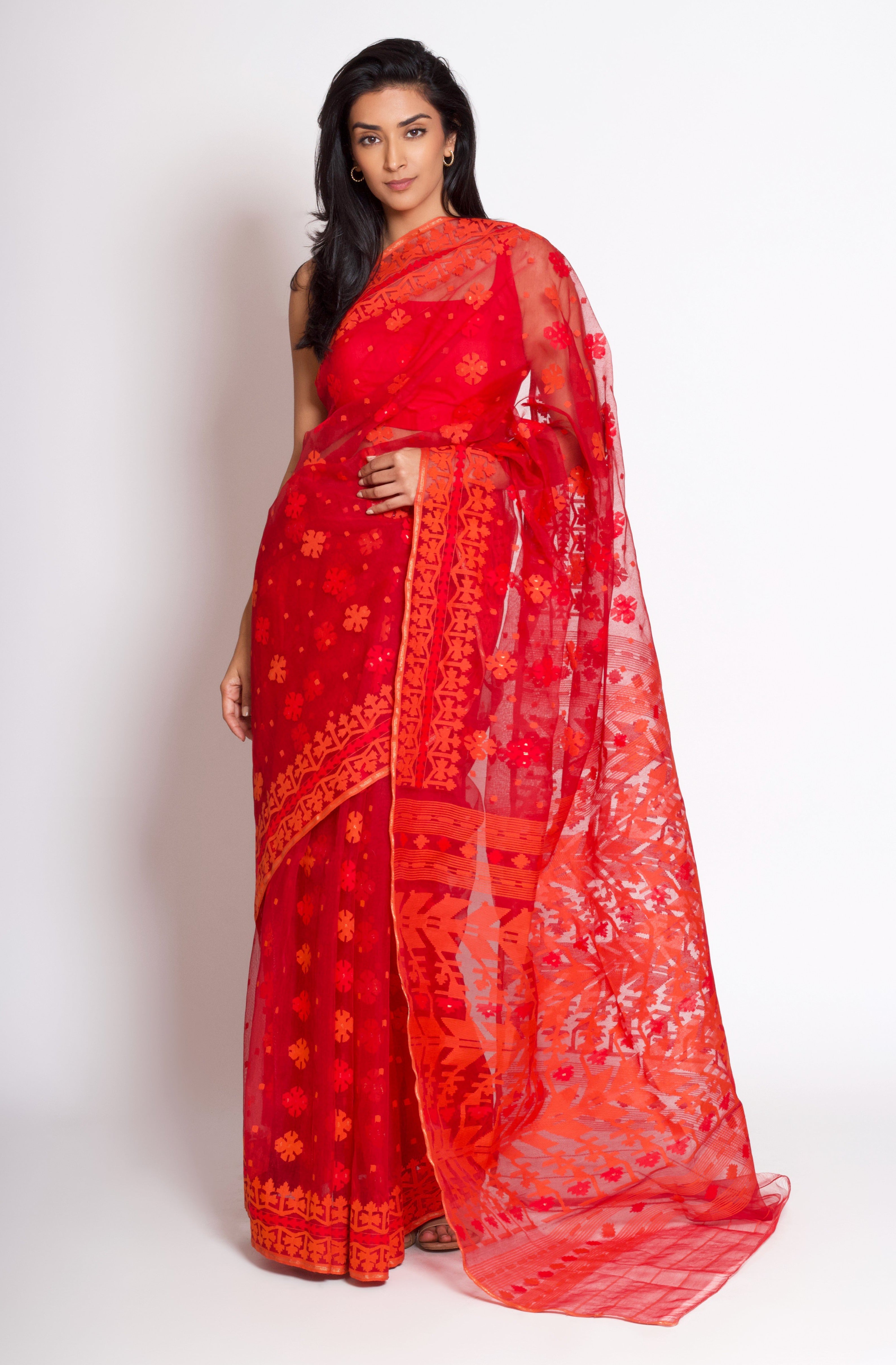 Red Silk Blouse