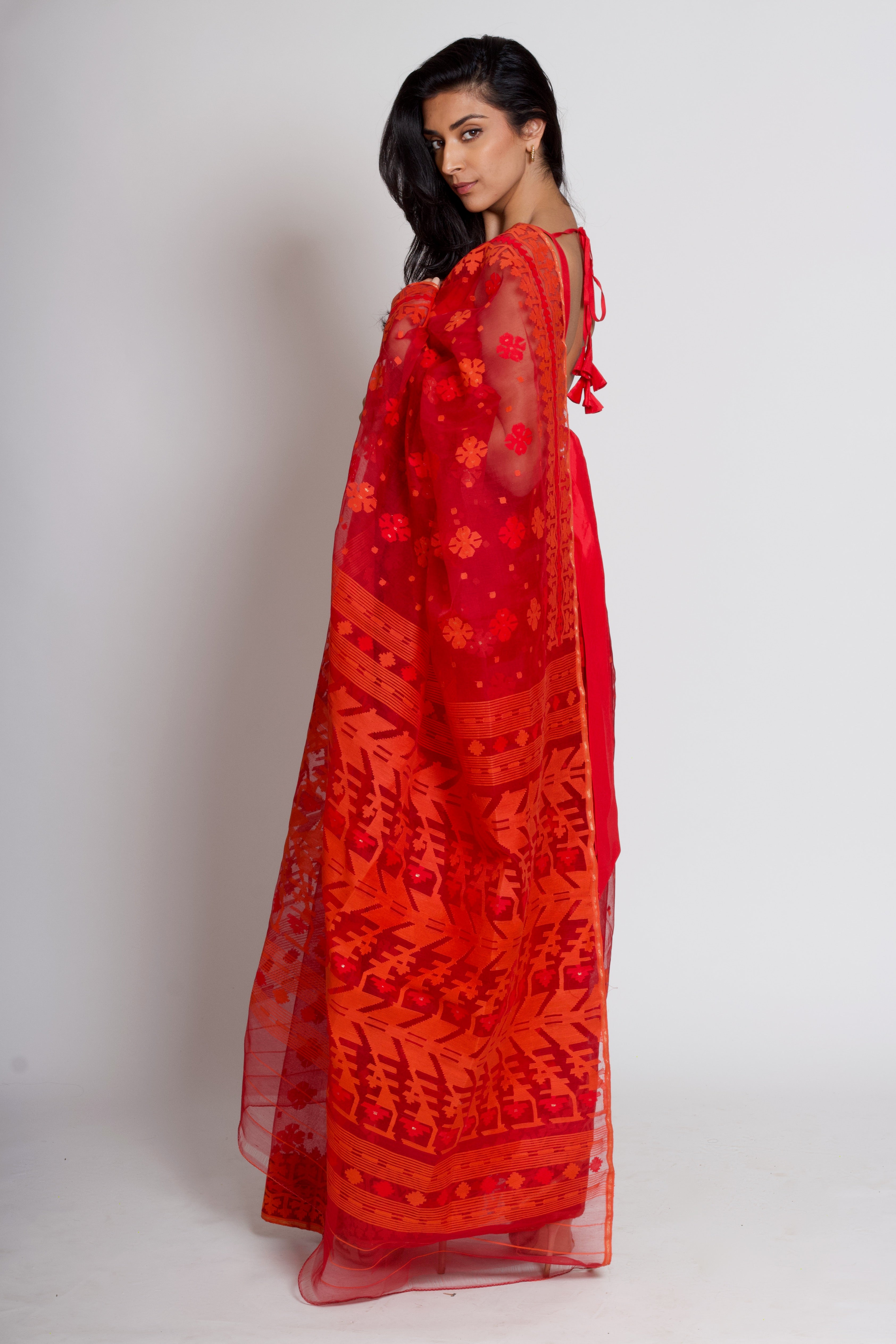 Red Silk Blouse