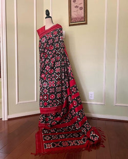 Double Ikat Sari, Handwoven